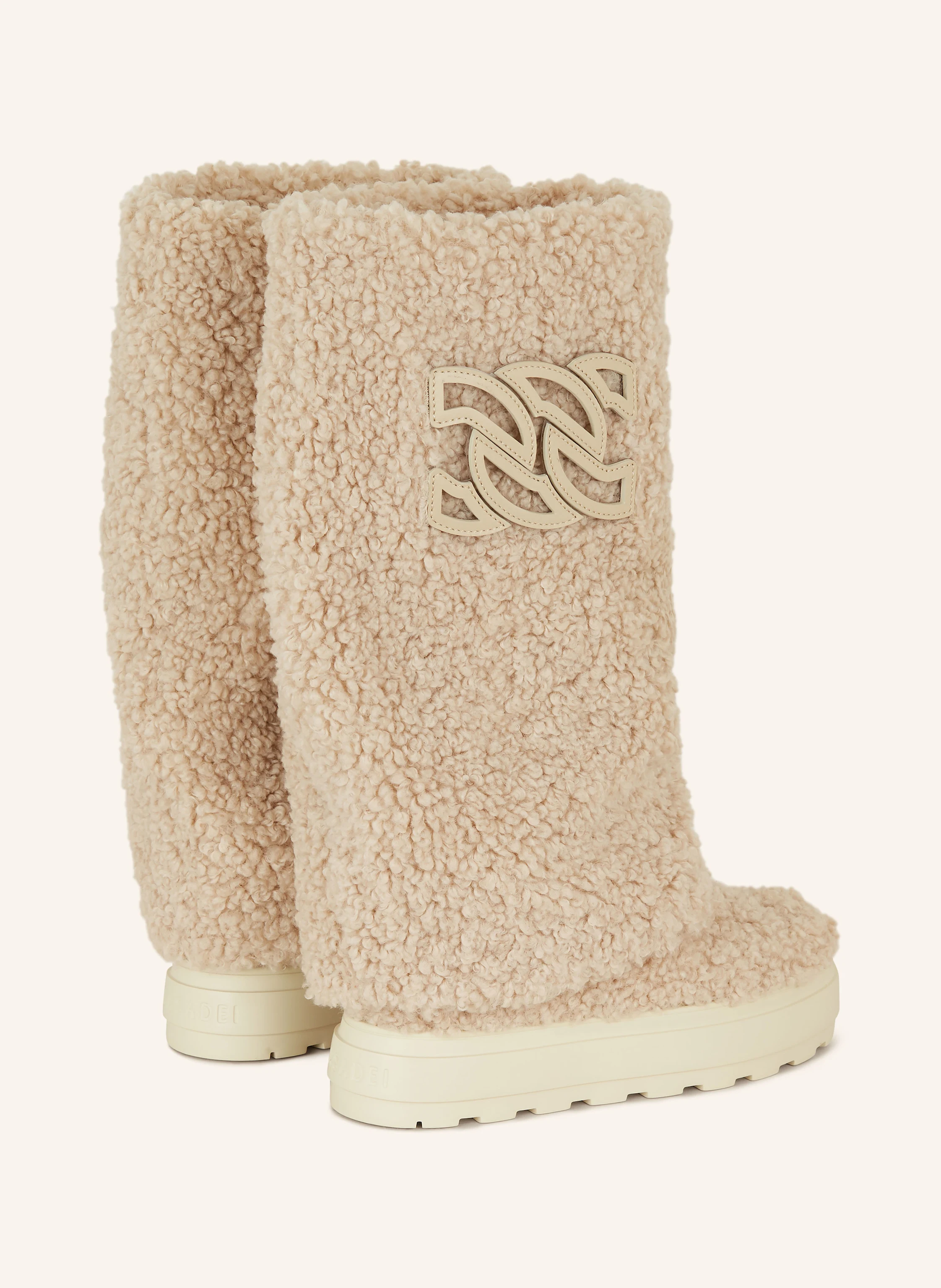 CASADEI Plateau-Boots mit Teddyfell