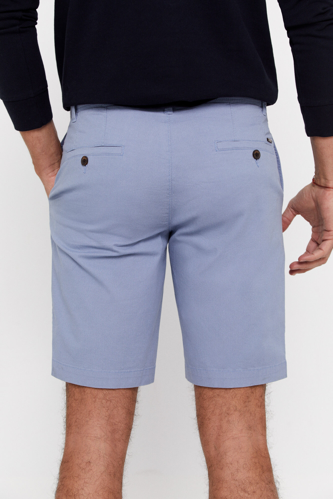 Bermuda chino estampada - Azul