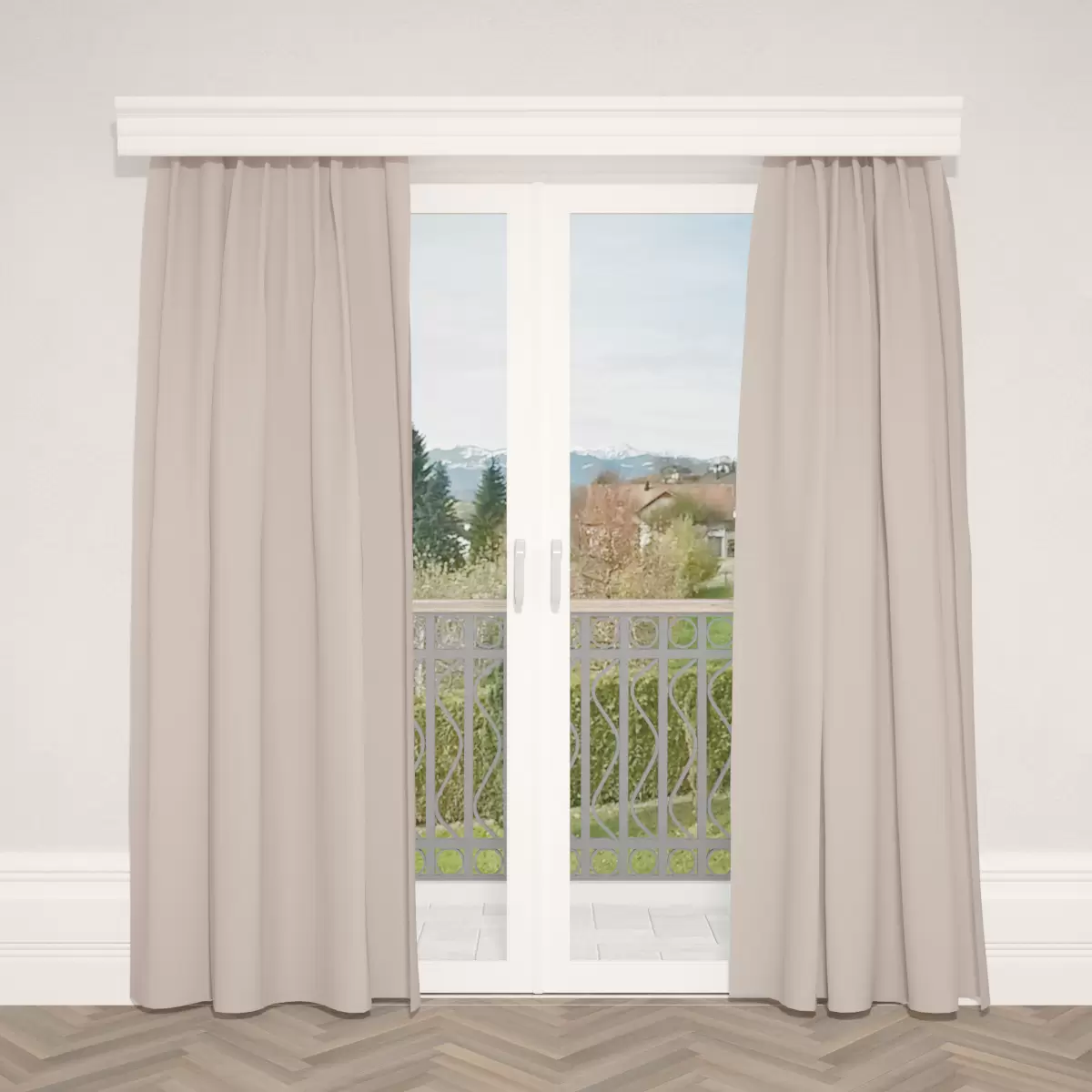 Verdunkelungsvorhang Sunout Linenlook Silber