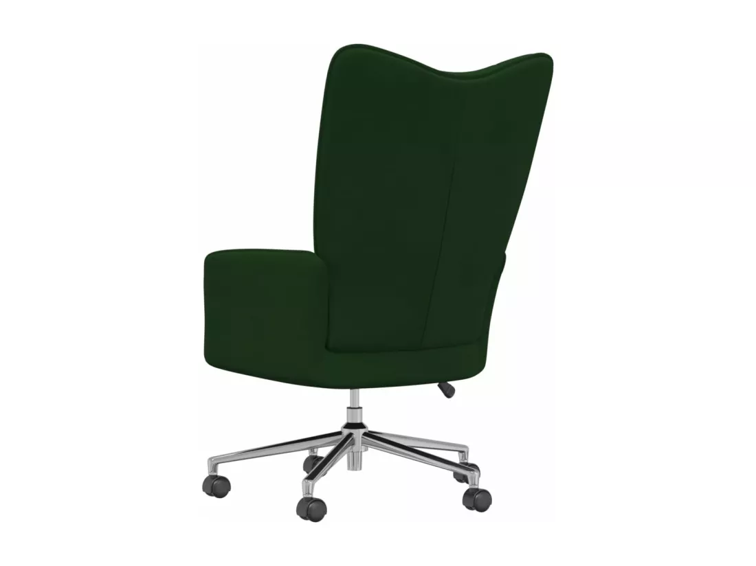 Chaise de relaxation Vert foncé Velours