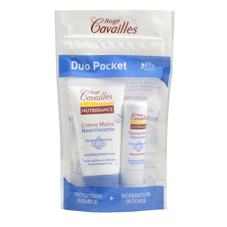 Duo pocket crème mains + stick lèvres