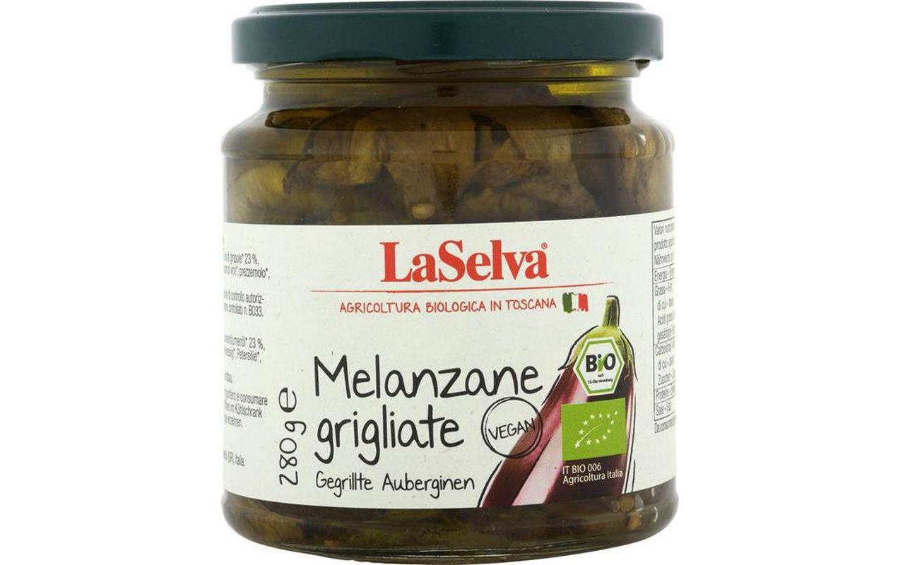 Gegrillte Auberginen in Olivenöl Bio 280 gBiologisch zertifizierte Auberginen in Olivenöl