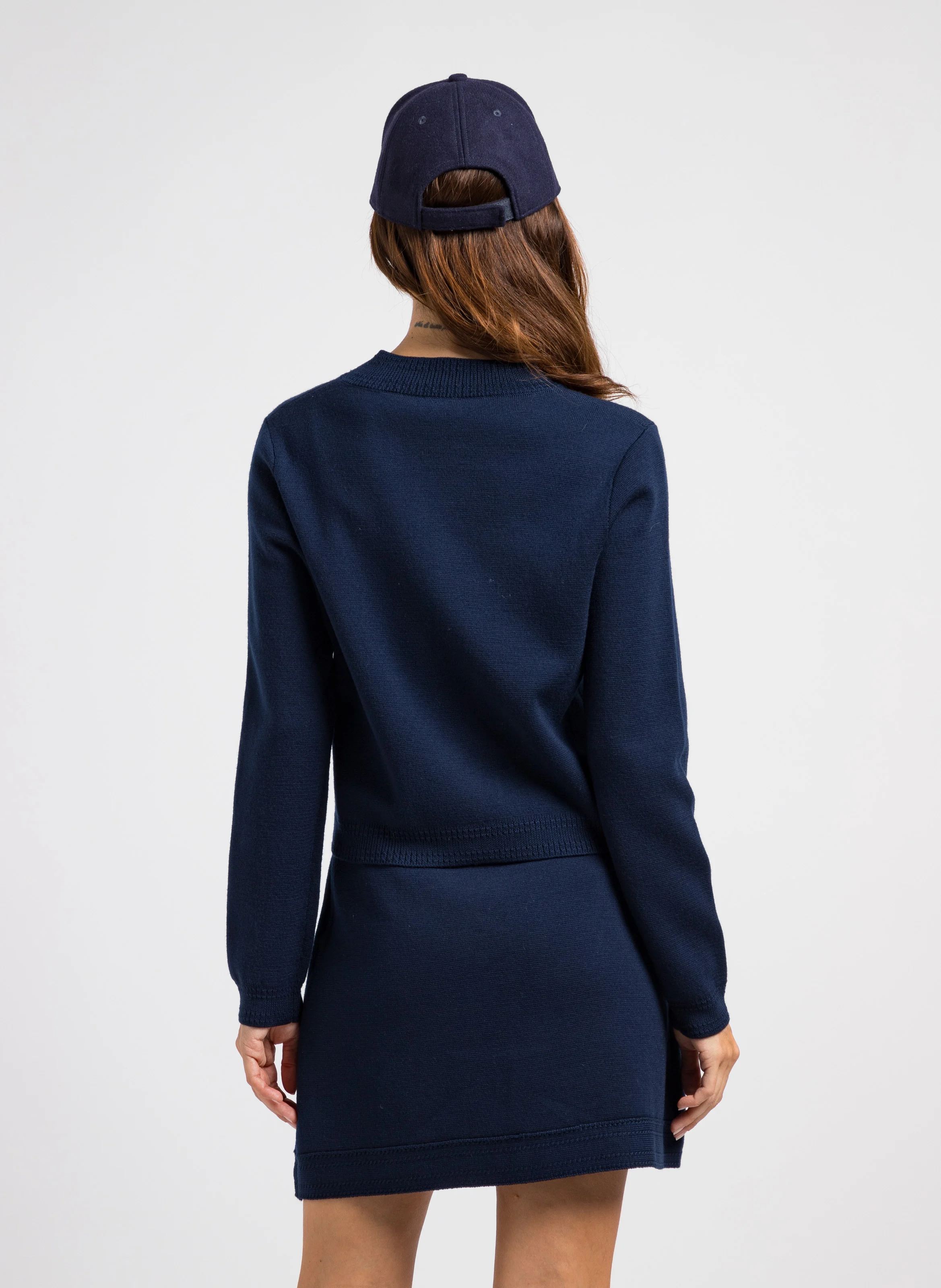 MELBA - Gilet boutonné en laine| Bleu