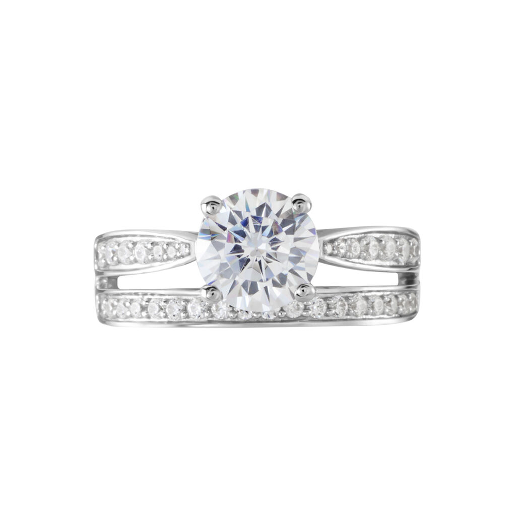 Solitaire Aarone Or Blanc Oxyde