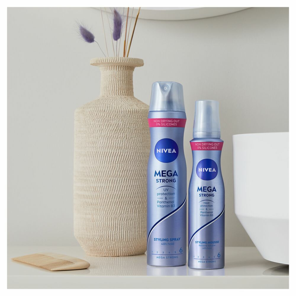 6x Nivea Haarmousse Mega Strong150 ml