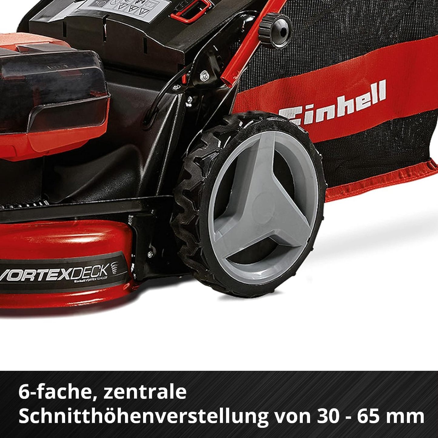 Einhell Akku-Rasenmher GE-CM 36/47 S HW Li Kit Power X-Change (36 V, 47 cm Schnittbreite, bis 700 m, Brushless, Radantrieb, 75 L Fangkorb, inkl. 4x 4,0 Ah + 2x Twincharger)
