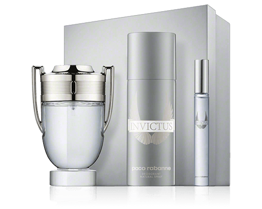 Paco Rabanne Invictus Set mit Deodorant Spray 100ml-150ml-10ml