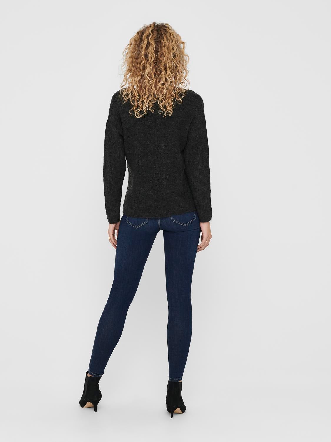 ONLCAMILLA Strickpullover Dark Grey Melange