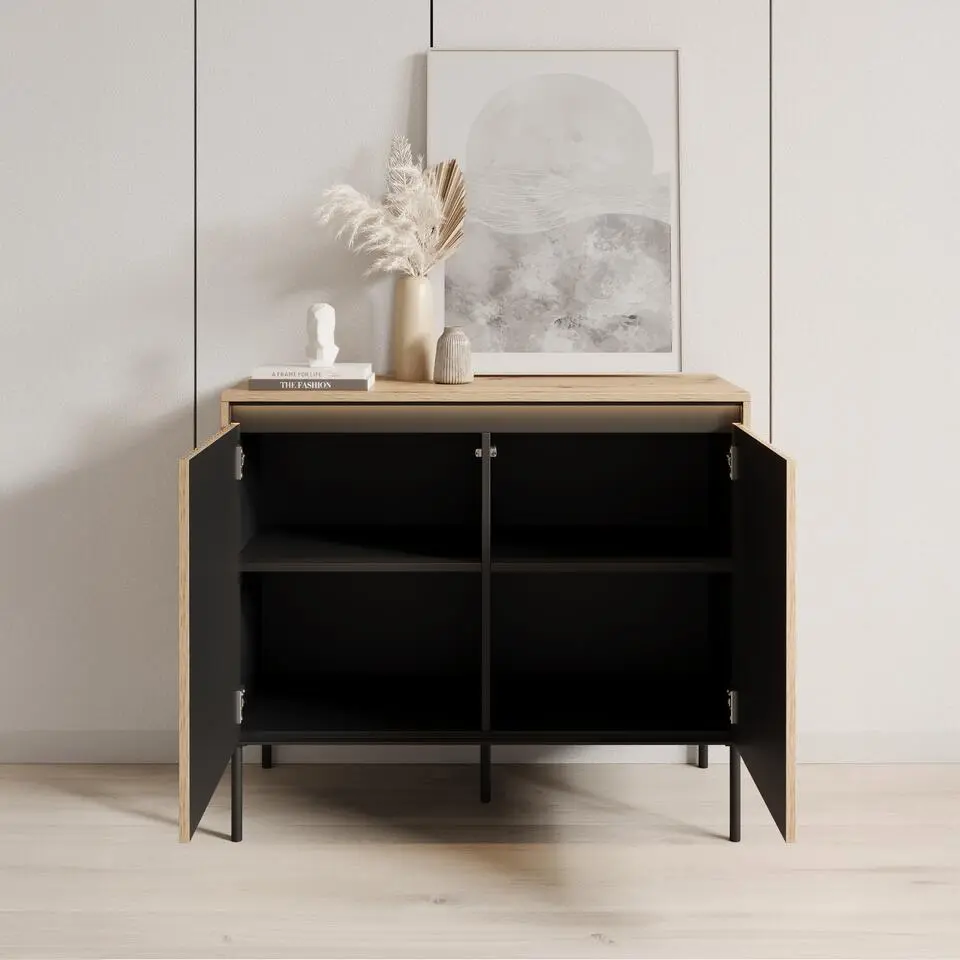 Meubella - Dressoir Timoteo - Eiken - 98 cm