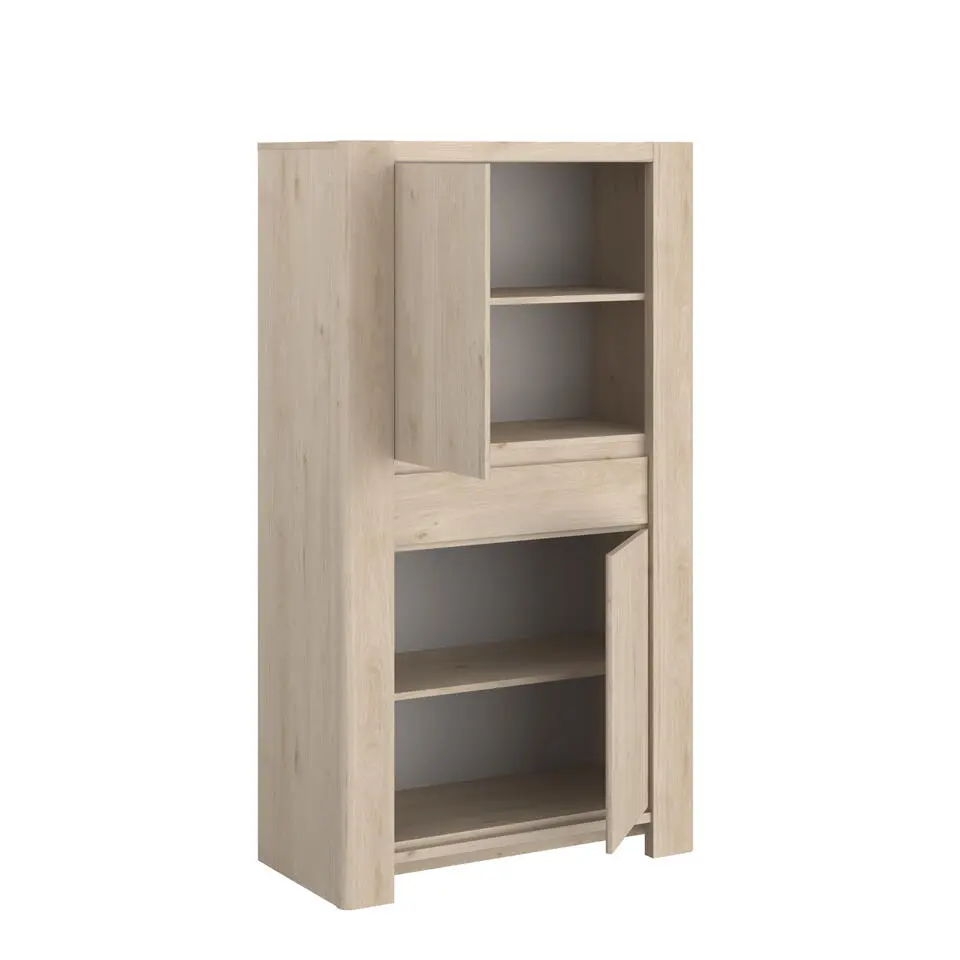 Buffetkast Porto 90cm met 2 deuren & 1 lade - jackson eik