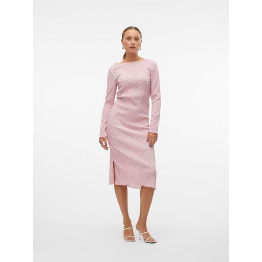 Vero Moda Julia Midi Kjole, Pink-A-Boo, M