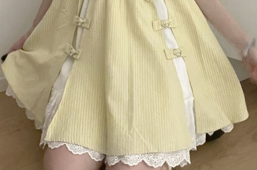 Florimi - Hoge taille, effen cargoshorts met wijde pijpen en gespen