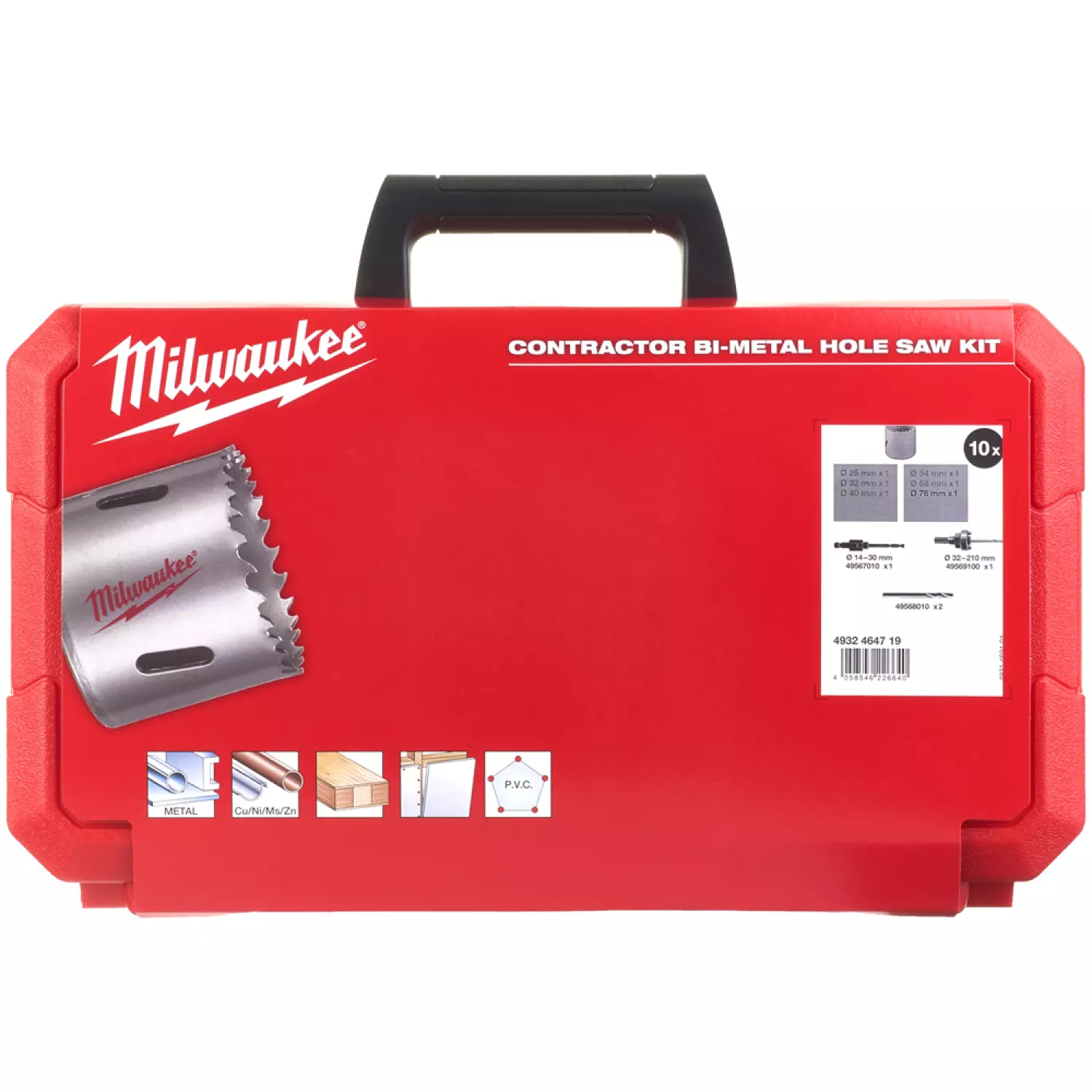 Milwaukee 4932464719 10-delige Bi-Metaal Gatzagenset - 25-76mm