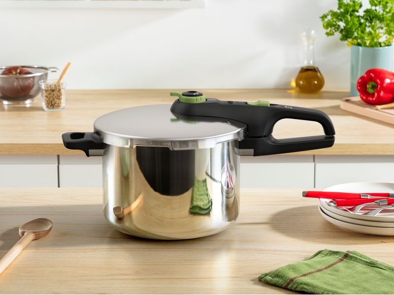 Tefal Secure Trendy Dampfkochtopf 6 l 22 cm Schnellkochtopf mit Korb