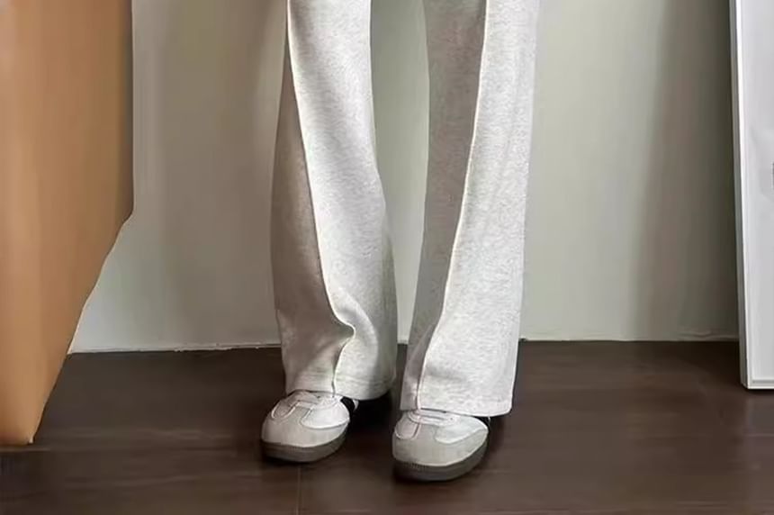 DragonRoad - Mid Rise Plain Straight Leg Sweatpants