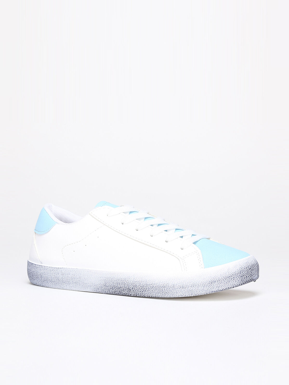 Baskets & avec semelle effet usé- Bleu