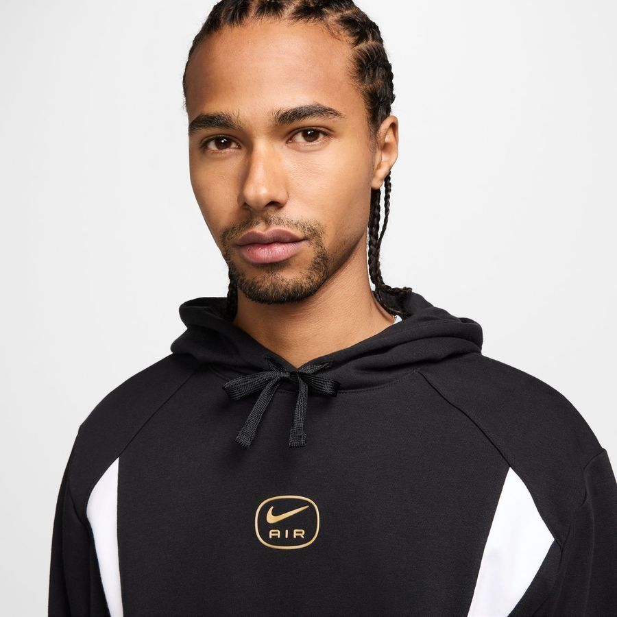 Nike Air Sweat à Capuche NSW Pullover Fleece - Noir/Blanc/Argenté