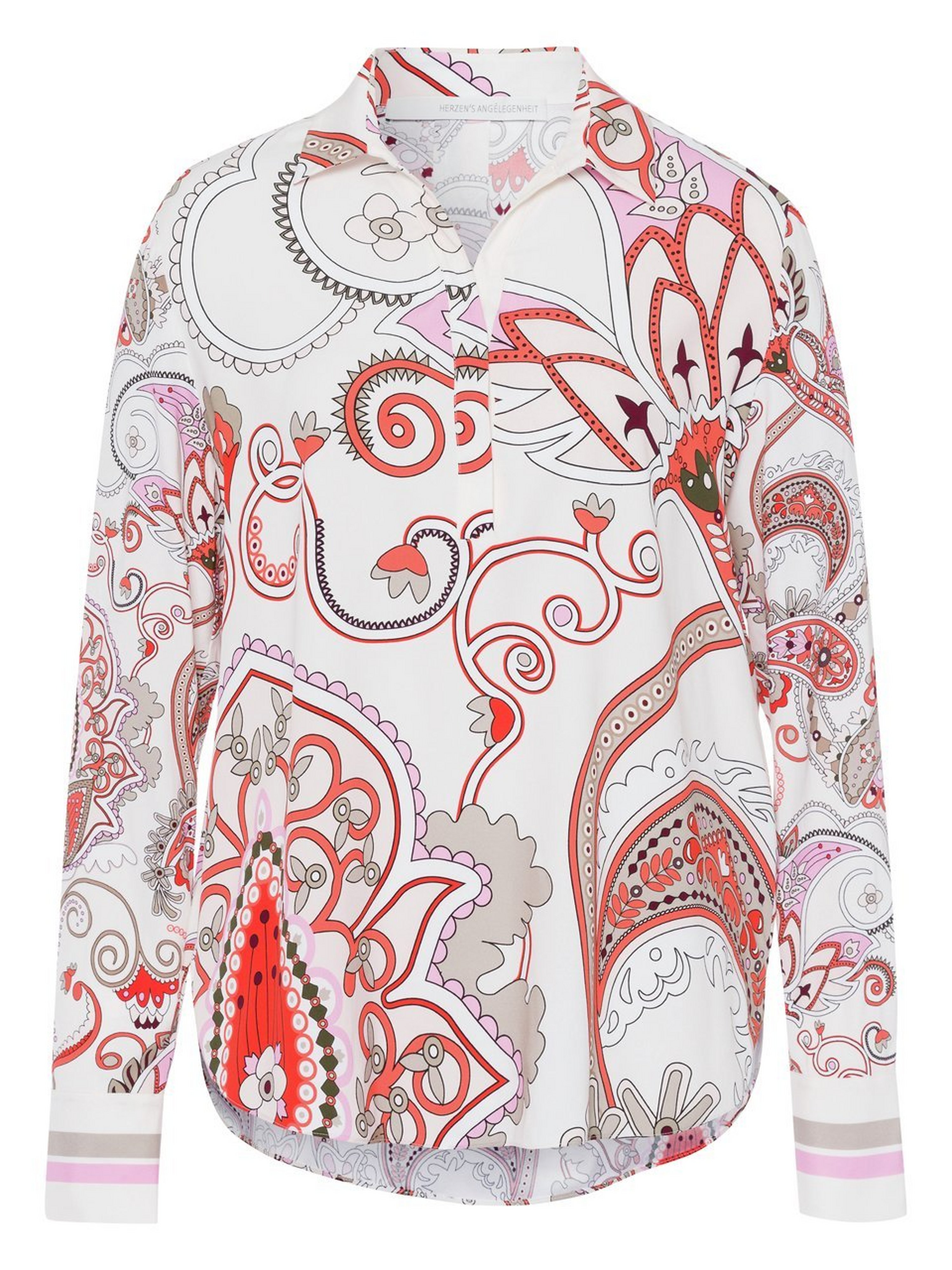 Bluse mit Seide