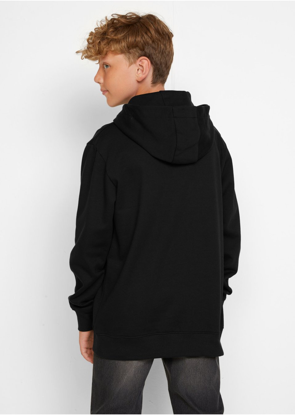 Sweat-shirt garçon à capuche en coton
