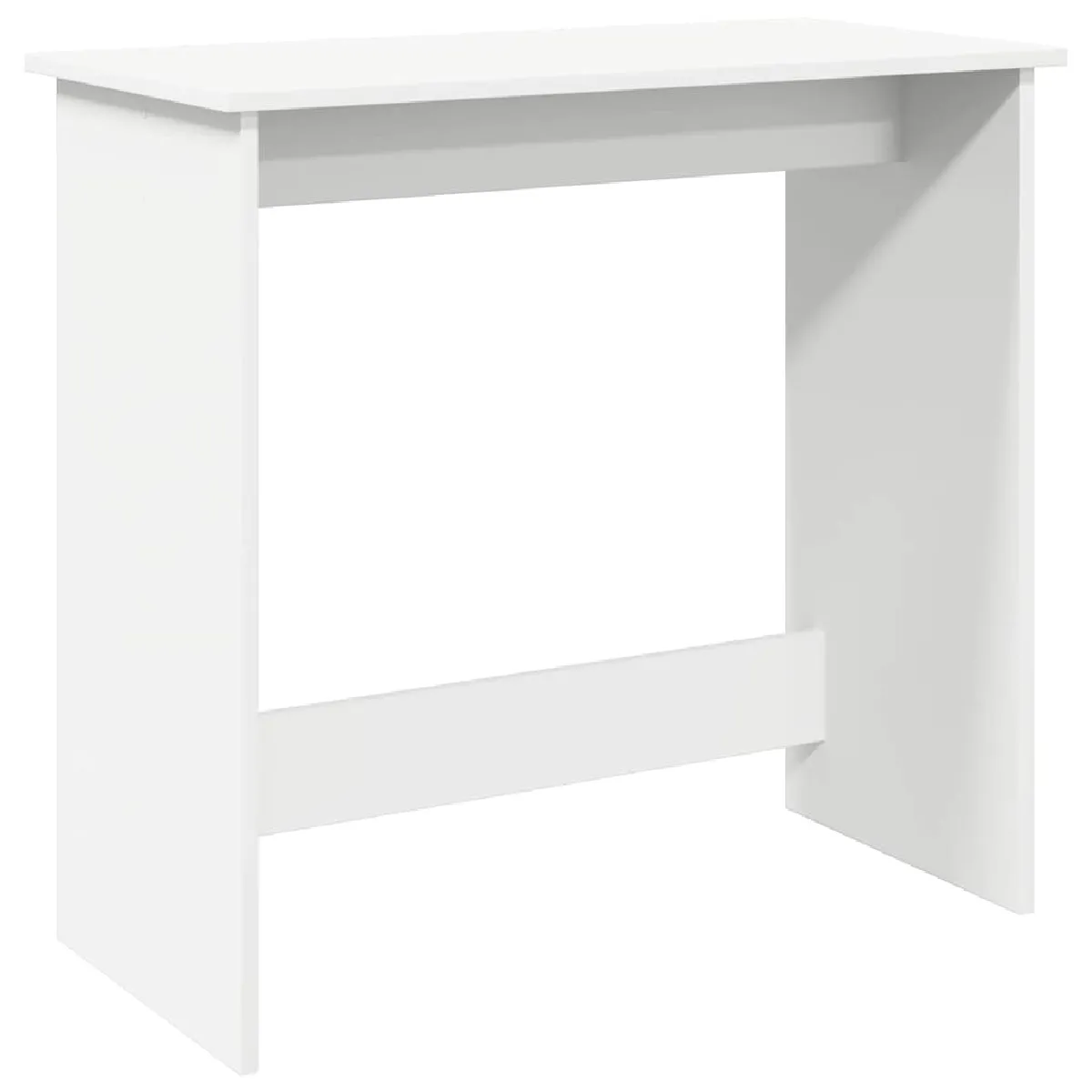 vidaXL Bureau Blanc - Bois d'ingénierie