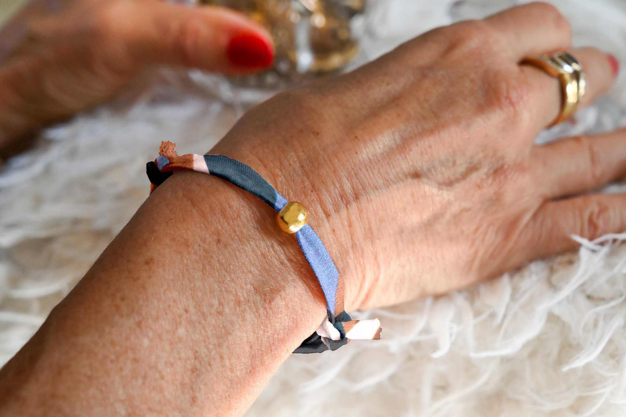 Bracelet Tissu Lisa Vague D'automne