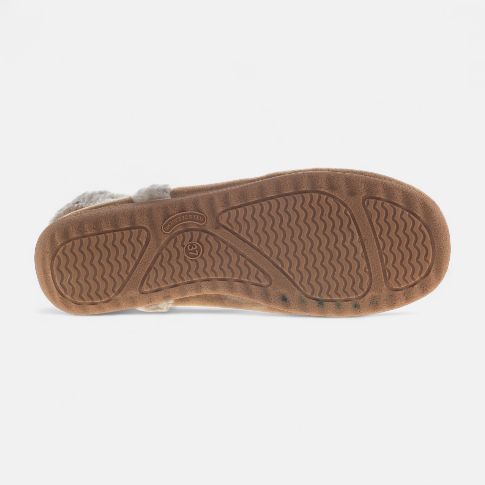 Pantoufles botillons Femme camel