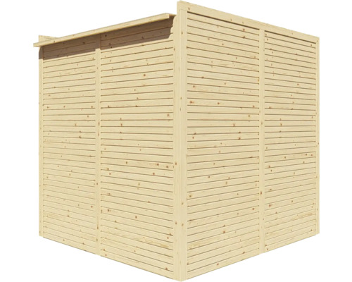 Bertilo Cubico 3 Fineline Rhombus profiel tuinhuis, 207 x 211 cm, naturel