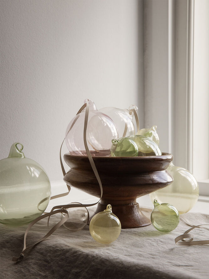ferm LIVING Glass Baubles - L - Set of 4 - Mixe Mixed light