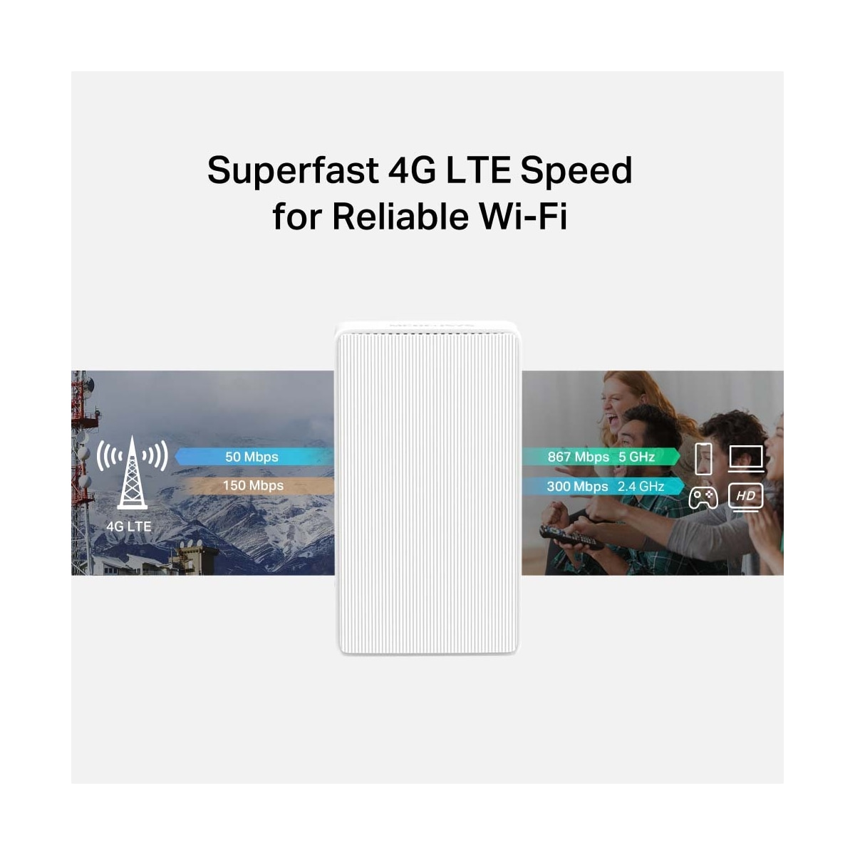 Mercusys MB130-4G AC1200 4G LTE ruter