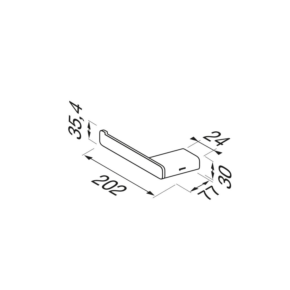 Geesa Shift toiletrolhouder zonder klep RVS geborsteld links