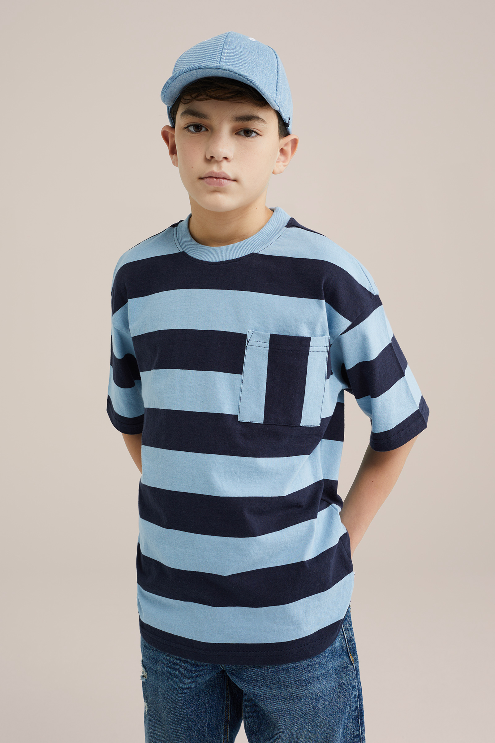 Jongens T-shirt met dessin Blue Ridge Donkerblauw