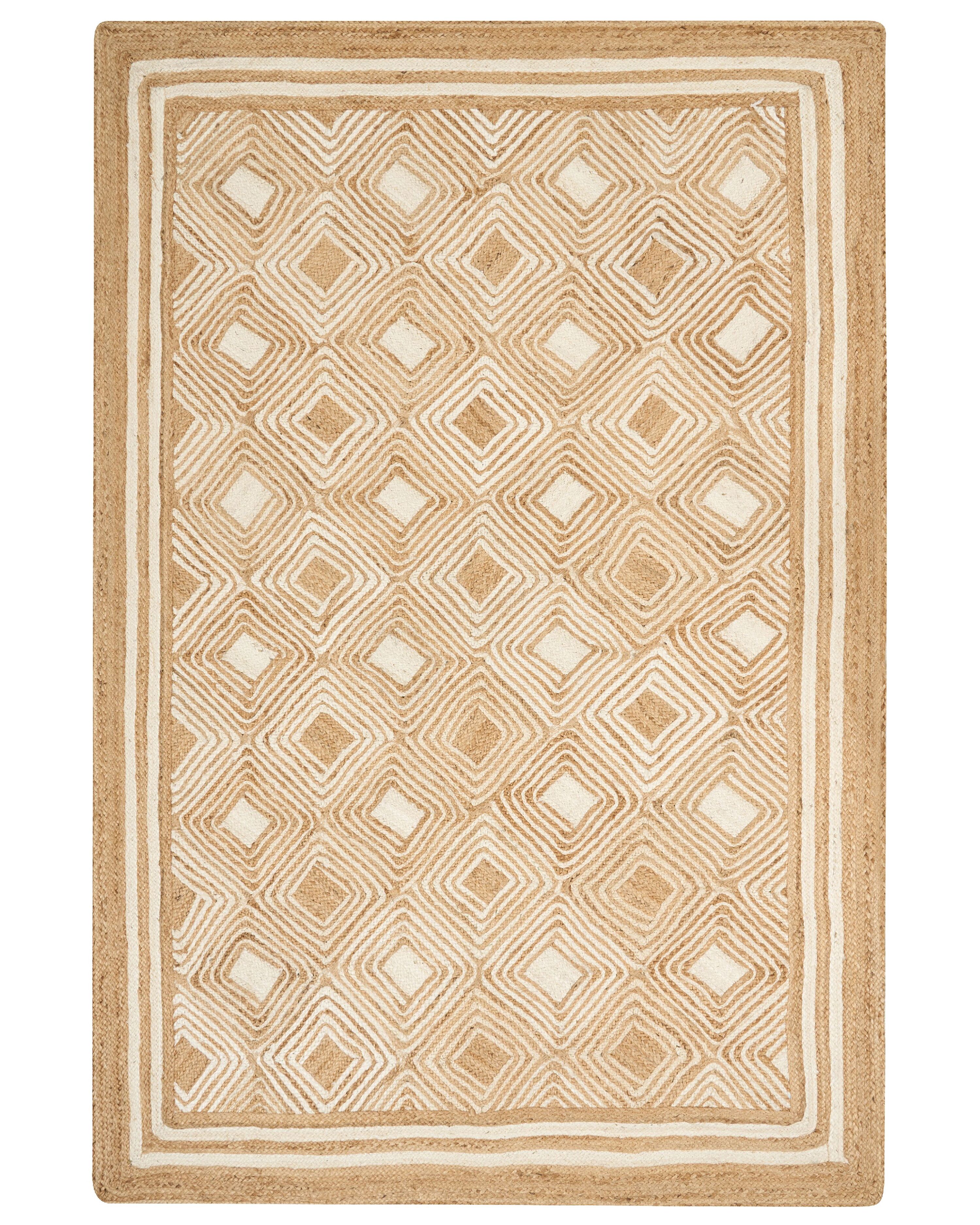 Vloerkleed MENGEN Beige 200 x 300 cm Jute