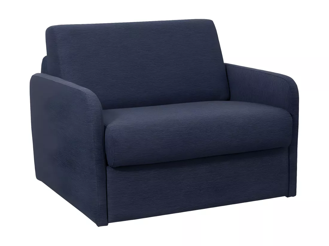Fauteuil convertible express en tissu bleu - Couchage 70 cm - NADOA