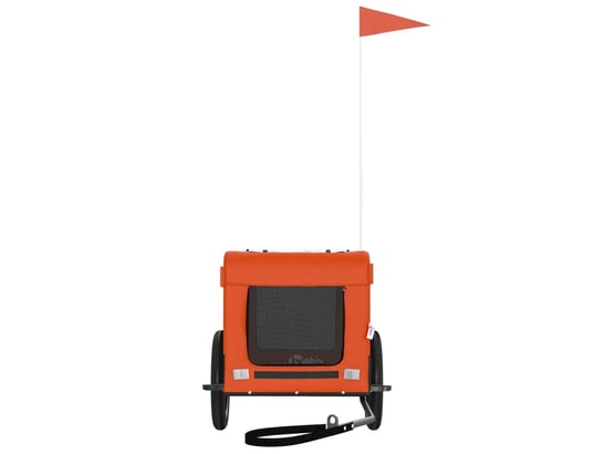 VIDAXL - Remorque de vélo pour chien orange et noir tissu oxford et f...