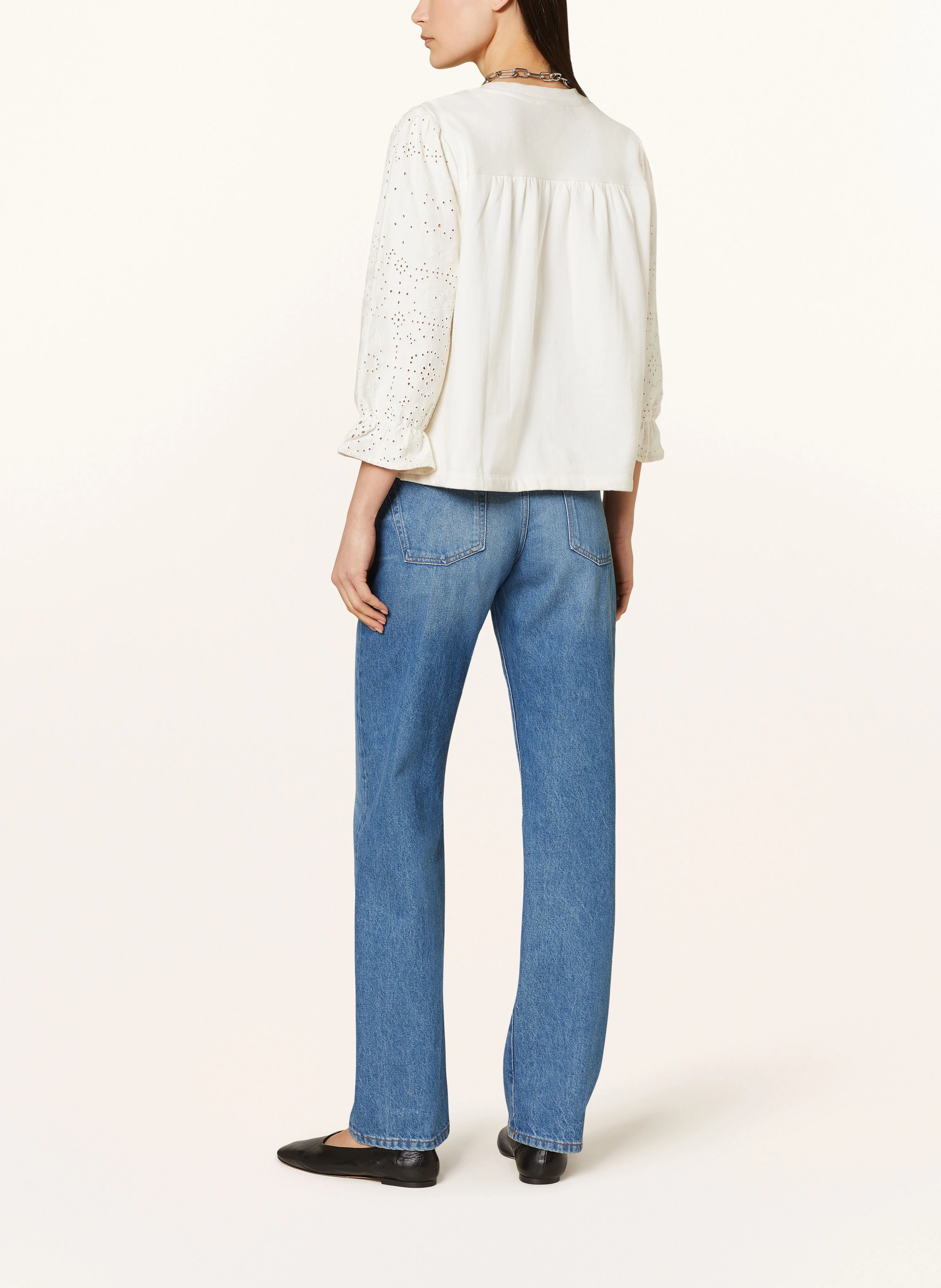 ba&sh Sweatshirt LUCAS im Materialmix mit 3/4-Arm