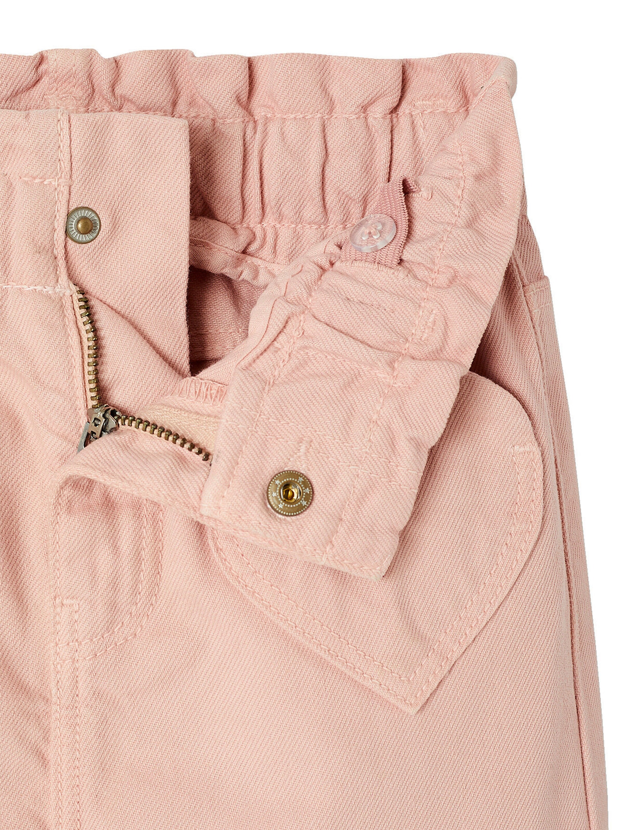 Vertbaudet Mädchen Paperbag-Hose mit Herztaschen pudrig rosa