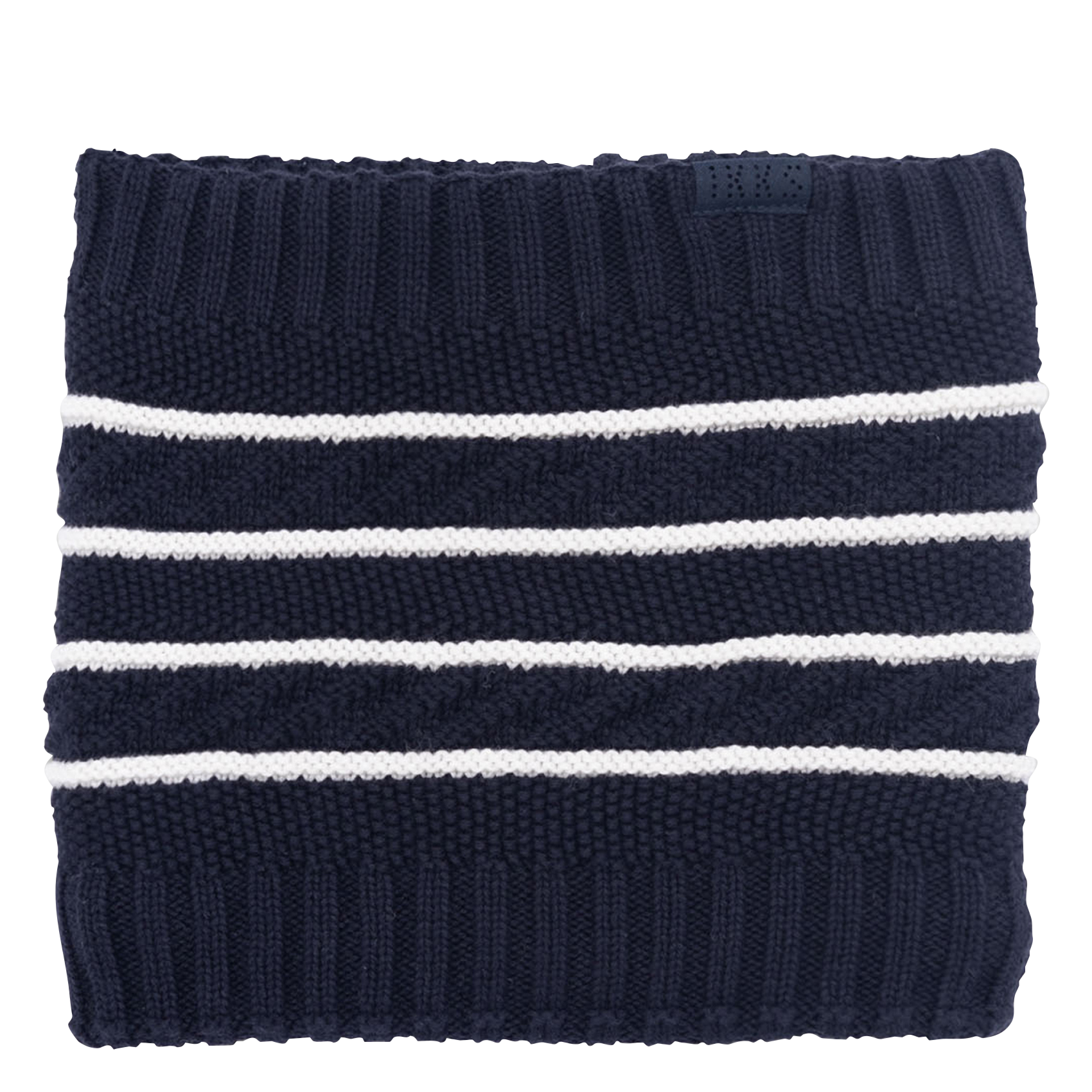 Snood rayé en coton | Bleu