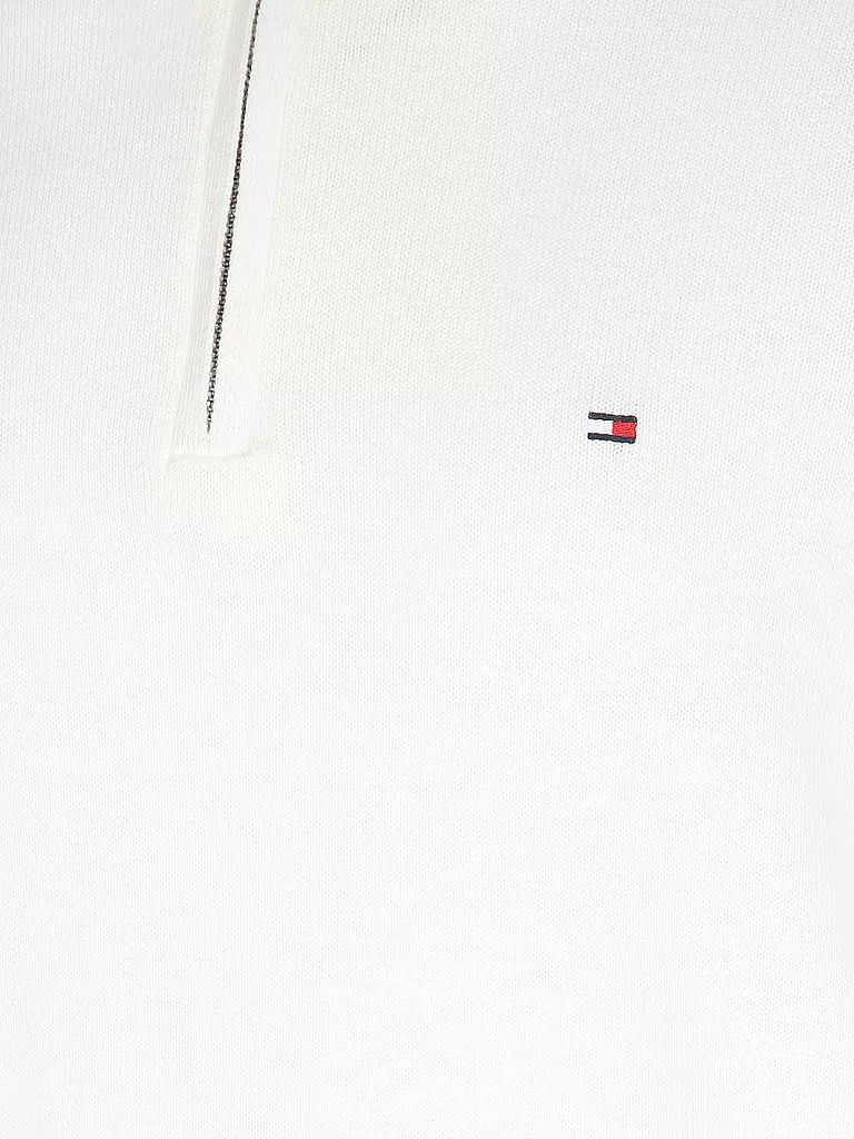 TOMMY HILFIGER Troyer Pullover  weiss
