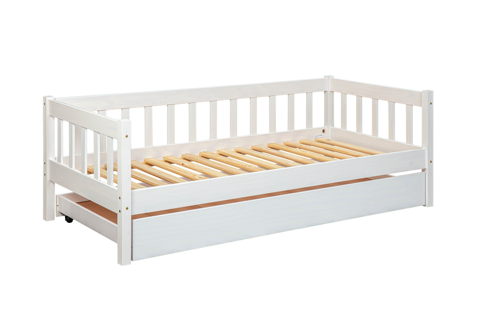Einzelbett SINTRO - weiß - Massivholz - 90x200 cm