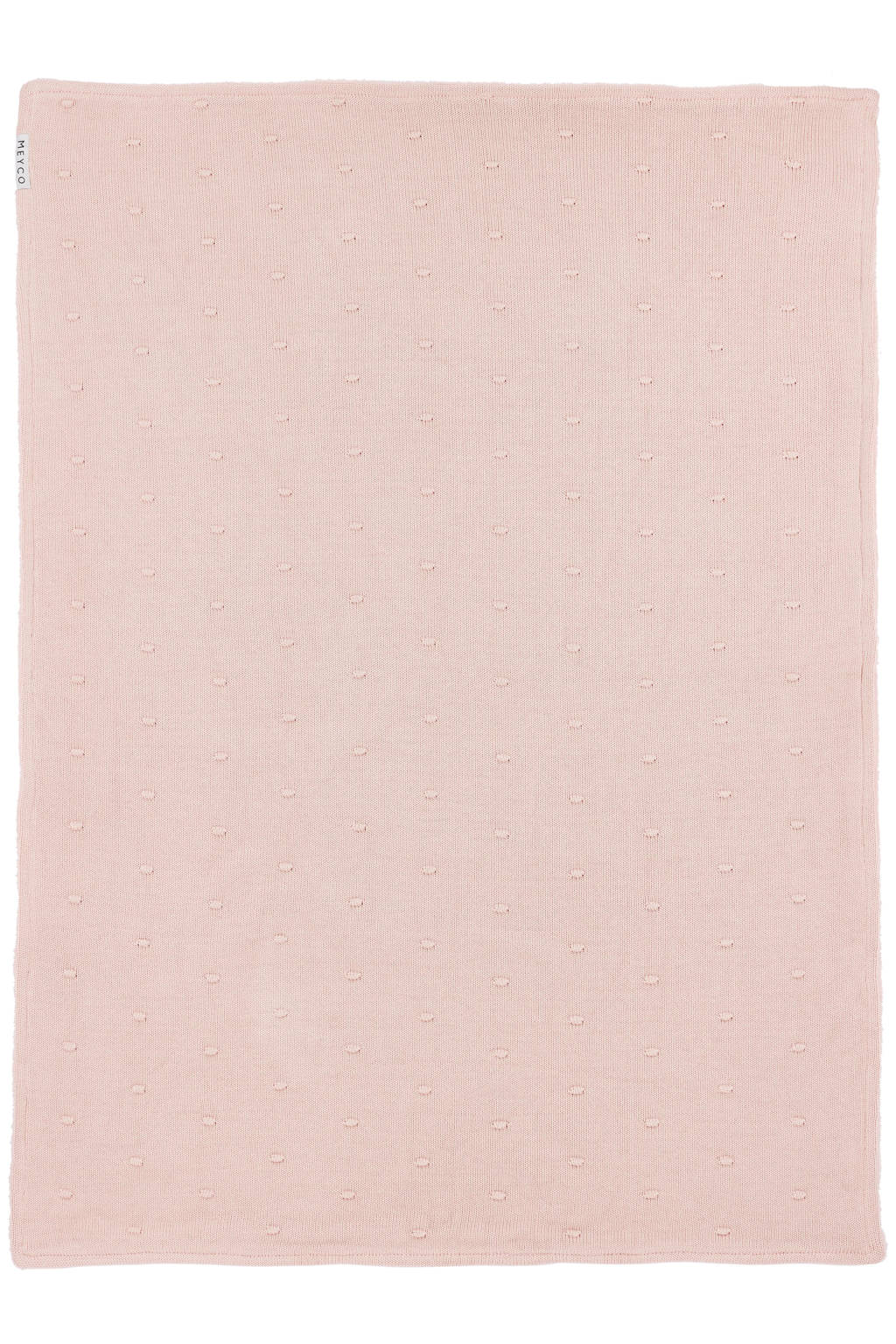 reversible baby ledikantdeken Mini Knots Teddy 100x150 cm Soft Pink