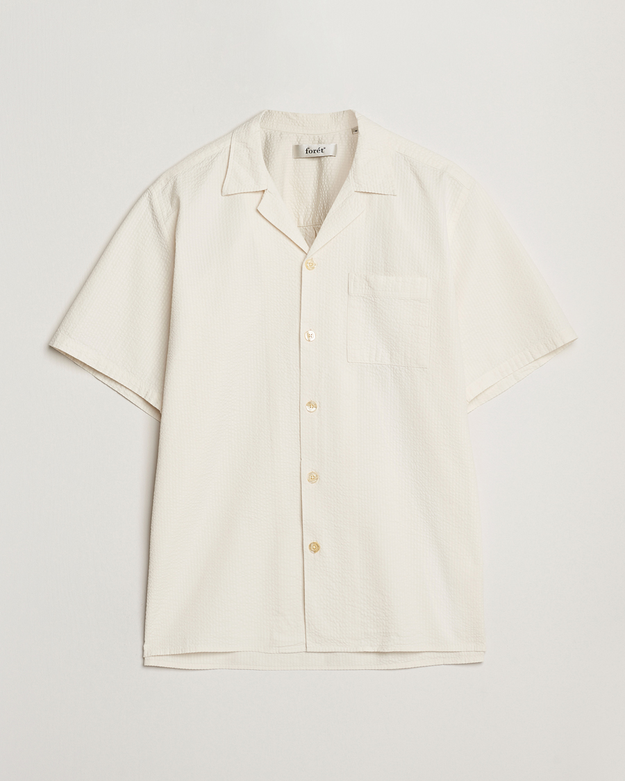 Forét Hush Short Sleeve Seersucker Shirt Cloud