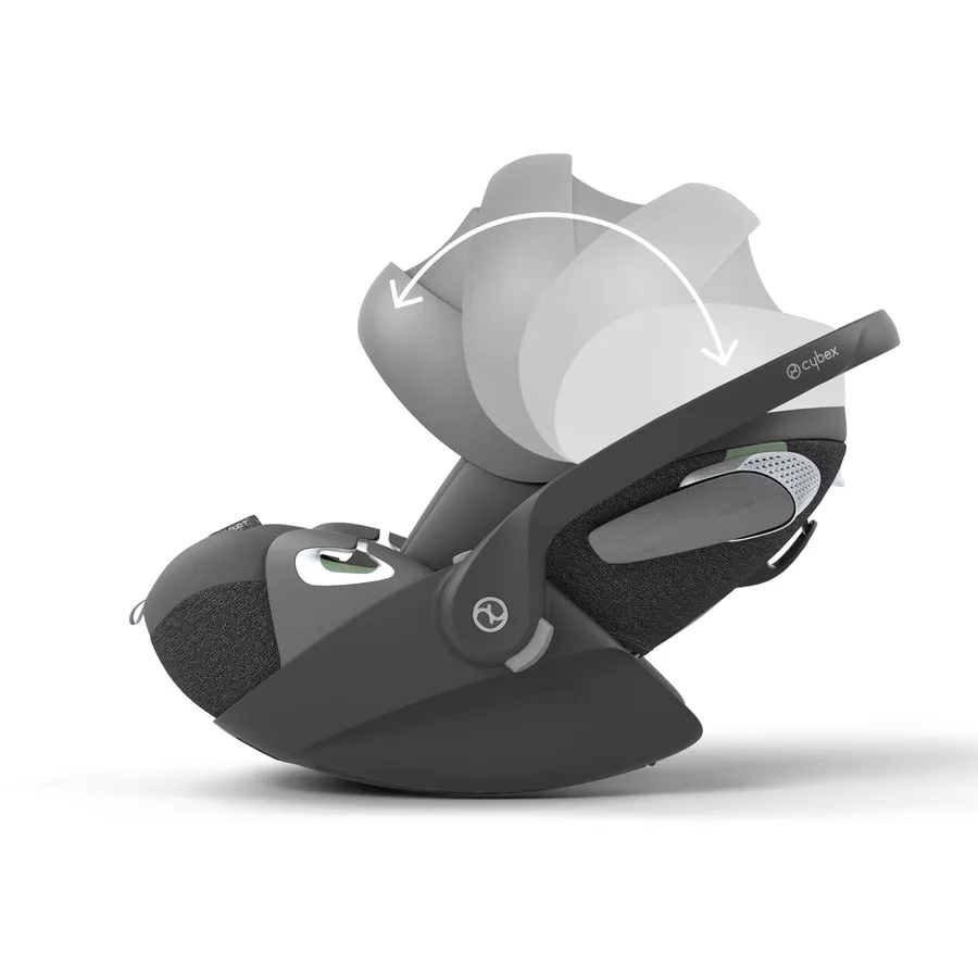 cybex PLATINUM Buggy Coya Chrome Dark Brown Off White inklusive Babyschale Cloud T I-Size Mirage Grey und Adapter