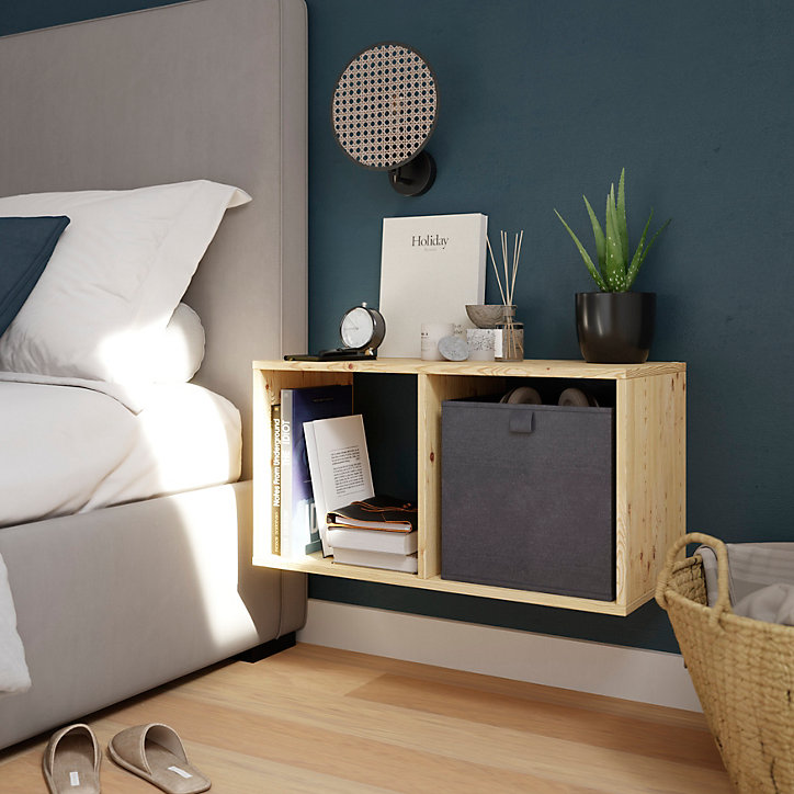 Étagère modulable 2 cubes en pin GoodHome Mixxit
