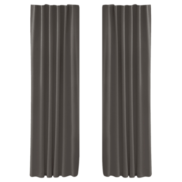 OK kant en klaar gordijn lichtdoorlatend warmgrijs 140x270 cm (bxh) - 2 stuks