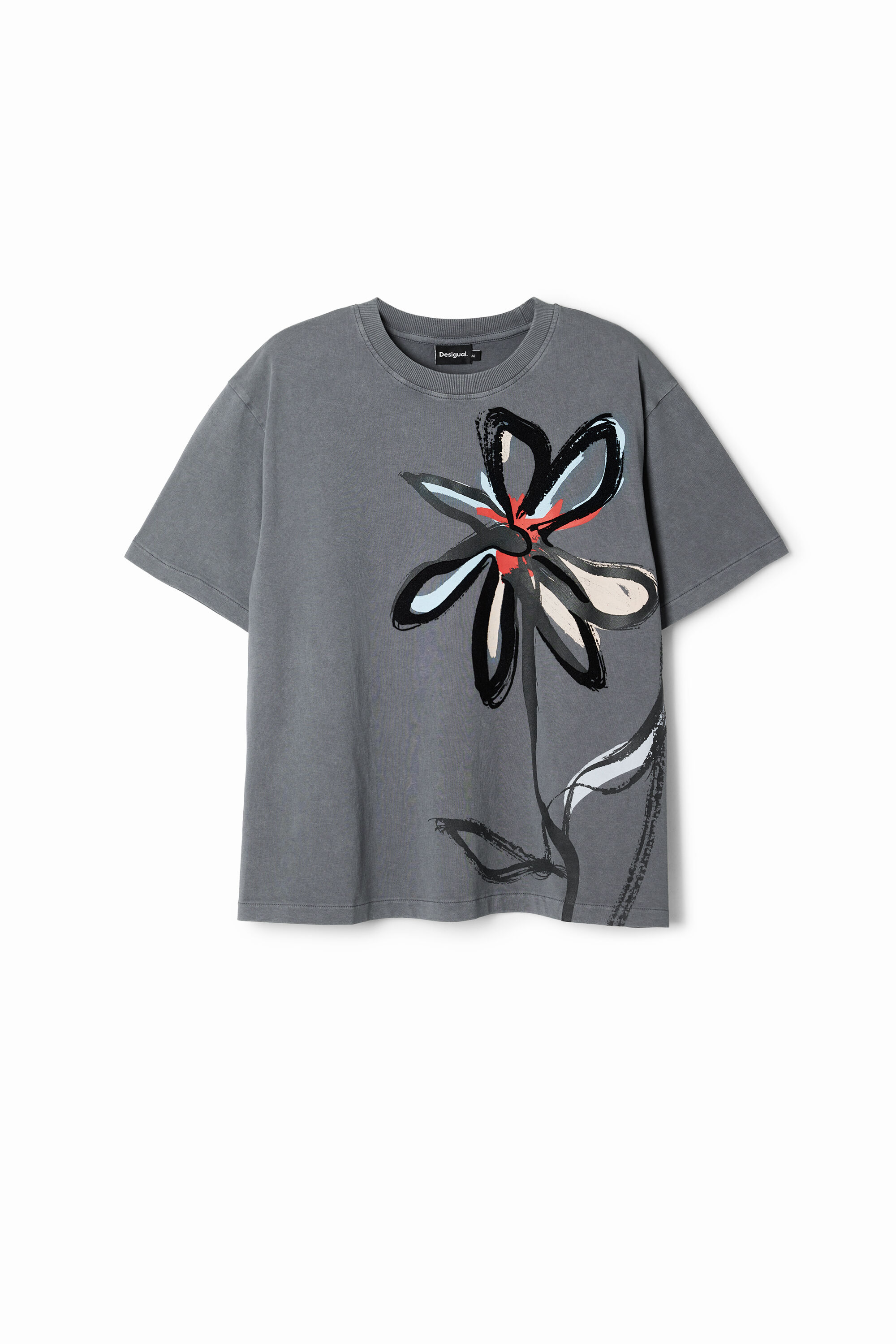 Camiseta com ilustração de flores