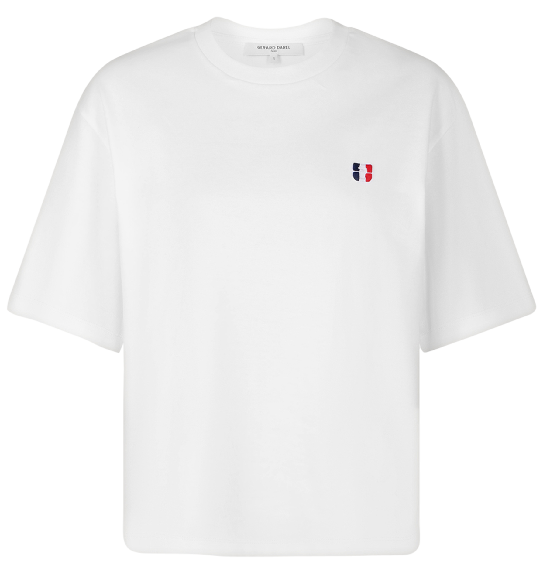 ALEXANDRINE - Tee-shirt col rond droit en coton | Blanc