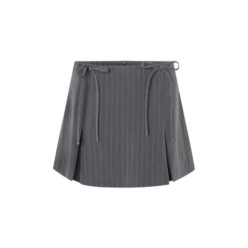 Modström EmiliaMD Bow Nederdel, Grey Pinstripe, XL