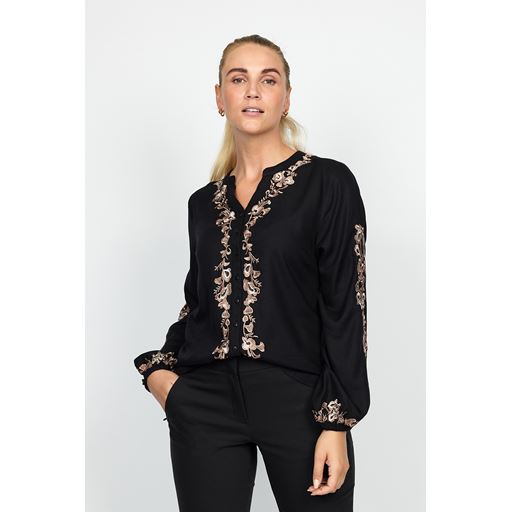 2-Biz Asben Bluse, Black, M