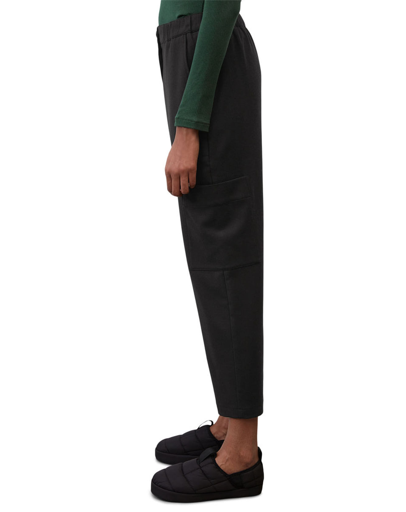 Marc O'Polo Pantalon cargo en Laine mélangée noir