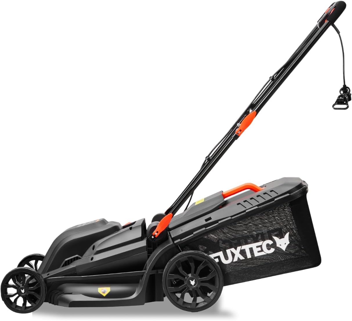FUXTEC Elektro Rasenmäher FX-RME43, Elektromäher mit 43 cm Schnittbreite, 45 L Grasfangkorb, Variable Schnitthöhe 25-75mm, geräuscharm